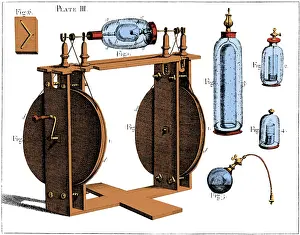 Generator Prints: Hauksbee Electrical Machine, 18th Century