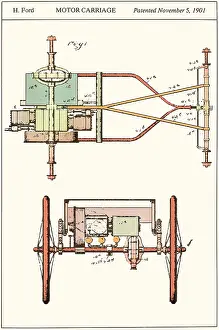 Transportation Prints: Henry Ford's Motor Carriage Patent, 1901