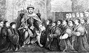 England Prints: Henry VIII Presenting Charter to Barber-Surgeons