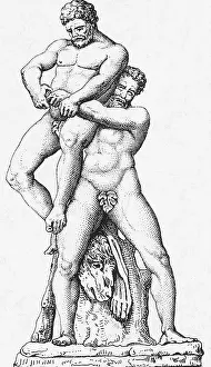 Hercules Prints: Hercules and Antaeus