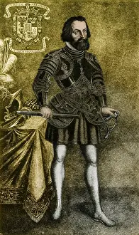 Aztec Prints: Hernan Cortes, Spanish Conquistador