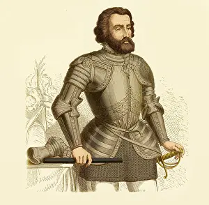 Aztec Prints: Hernan Cortes, Spanish Conquistador