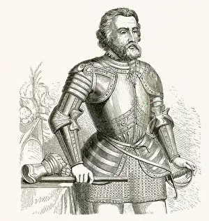 Aztec Prints: Hernan Cortes, Spanish Conquistador