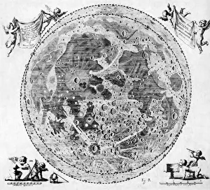 Angels Prints: Hevelius Selenographica, Moon Craters, 1645
