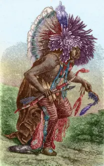 World Cultures Prints: Hidatsa Warrior Dancing