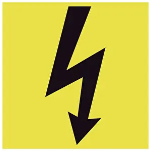 Hazard Prints: High Voltage Symbol, Illustration