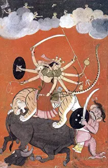 Best Sellers Part II Prints: Hindu Goddess Durga Fights Mahishasur