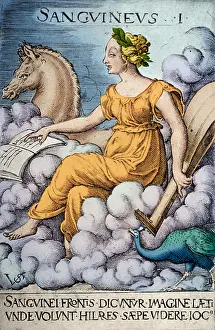 Trait Prints: Hippocratic Medicine, Four Humors, Sanguine