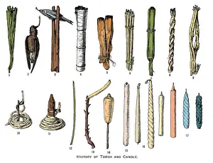 Rush Prints: History of Torch and Candle, Illustration