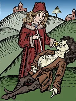 Stone Prints: Hortus Sanitatis, Bezoar Stone, Medieval Antidote for Poisoning