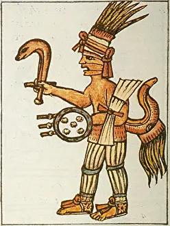 Religious Prints: Huitzilopochtli, Aztec God of War