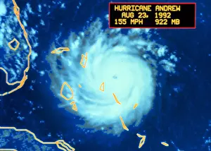 Satellite Prints: Hurricane Andrew, Maximum Intensity, 1992
