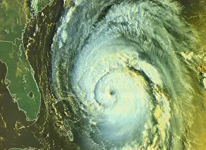 Satellite Prints: Hurricane Fran, AVHRR Satellite Image, 1996