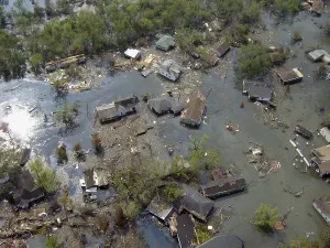 Aerial Prints: Hurricane Katrina Damage