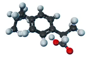 Drugs Prints: Ibuprofen, Molecular Model
