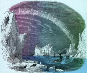 Circle Prints: Icebergs and the Aurora Borealis