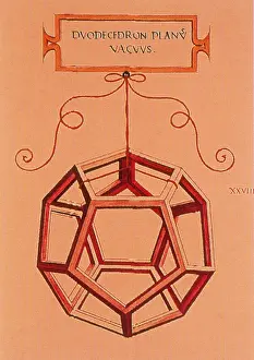 Leonardo Prints: Illustration of a Dodecahedron