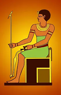 More Science & Medical Prints: Imhotep, Ancient Egyptian Deity, Illustration