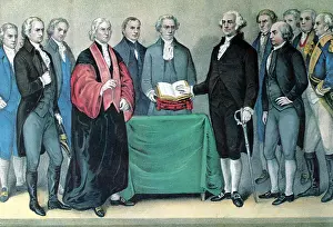 Patriot Prints: Inauguration of George Washington, 1789