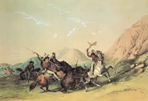 More Science & Medical Prints: Indians Attacking the Grizzly Bear