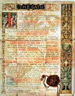 Text Prints: International Code of Medical Ethics, Hippocratic Oath, 1949