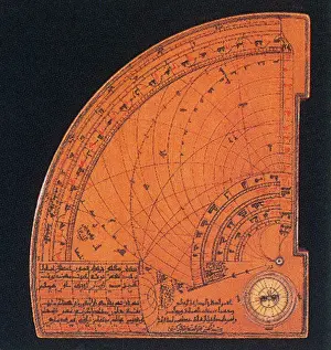 Muhammad Prints: Islamic Quadrant Astrolabe, 14th Century