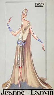 Vintage Nostalgia Prints: Jeanne Lanvin Fashion Design, 1927