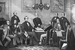 Robert Prints: Jefferson Davis, Cabinet of the Confederate States