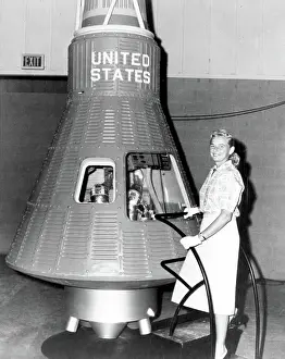 20th Prints: Jerrie Cobb Poses With Mercury Capsule, First woman Astronaut and Aviator
2165744