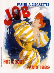 Painter Prints: JOB Rolling Papers, Jules Cheret, 1889