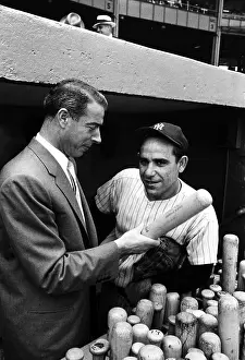 Game Prints: Joe DiMaggio and Yogi Berra, 1956