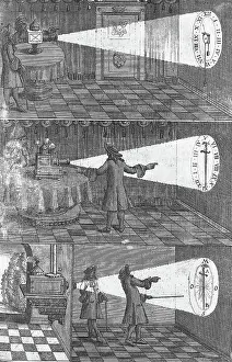 Johann Prints: Johann Zahn, Light Projection Apparatus, 1685