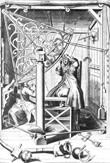 Observatory Prints: Johannes Hevelius and His Assistant, 1673
