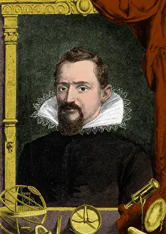 1630 Prints: Johannes Kepler, German Astronomer
