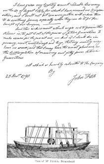 Steamboats Prints: John Fitch Steamboat, 1790