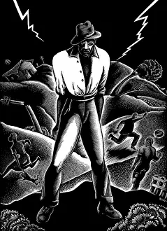 Folk Prints: John Henry, American Folk Hero