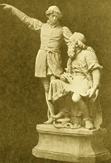 Statues Prints: John and Sebastian Cabot, Italian Explorers