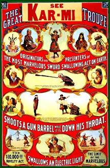 Sword Prints: Joseph Hollingsworth, Sword Swallowing Act