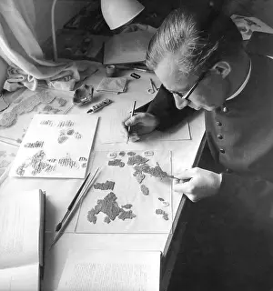 Scroll Prints: Jozef Milik with Dead Sea Scrolls