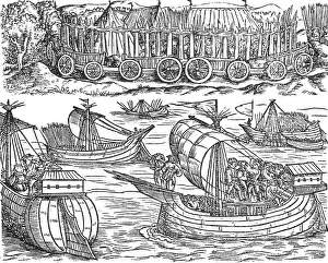 Empire Prints: Julius Caesar Sailing the Thames, 54 BC