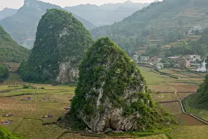 Geologic Prints: Karst Landscape, Guangxi China