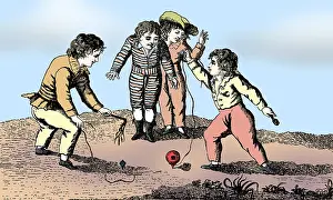 Vintage Nostalgia Prints: La Toupie, Toy Top, 17th Century