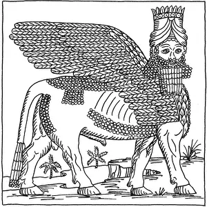 Mesopotamia Prints: Lamassu, Assyrian Protective Deity