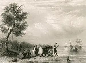 Jamestown Prints: Landing at Jamestown, 1600's