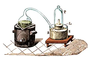 Experiments Prints: Lavoisier's Apparatus to Study Air Composition