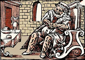 Middle Prints: Leech Bloodletting for Weight Reduction, 1598