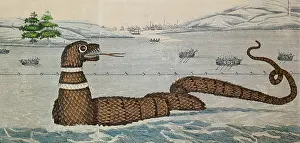Harbor Prints: Legendary Gloucester Sea Serpent, 1817