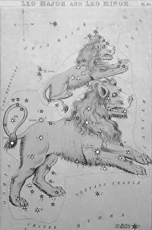 Asterism Prints: Leo Major and Leo Minor, 19th Century