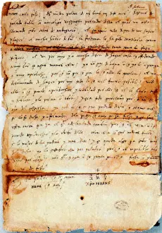 Sons Prints: Letter written by Christopher Columbus