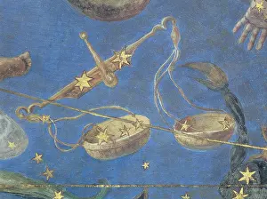 Asterism Prints: Libra Constellation, Zodiac Sign, 1575